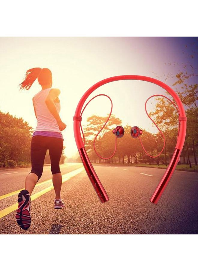 Thoraya V4.2 Bluetooth Headphones Waterproof HBQ Q14 Flexible Neckband Magnetic Design Headset(Red)  - Image 3