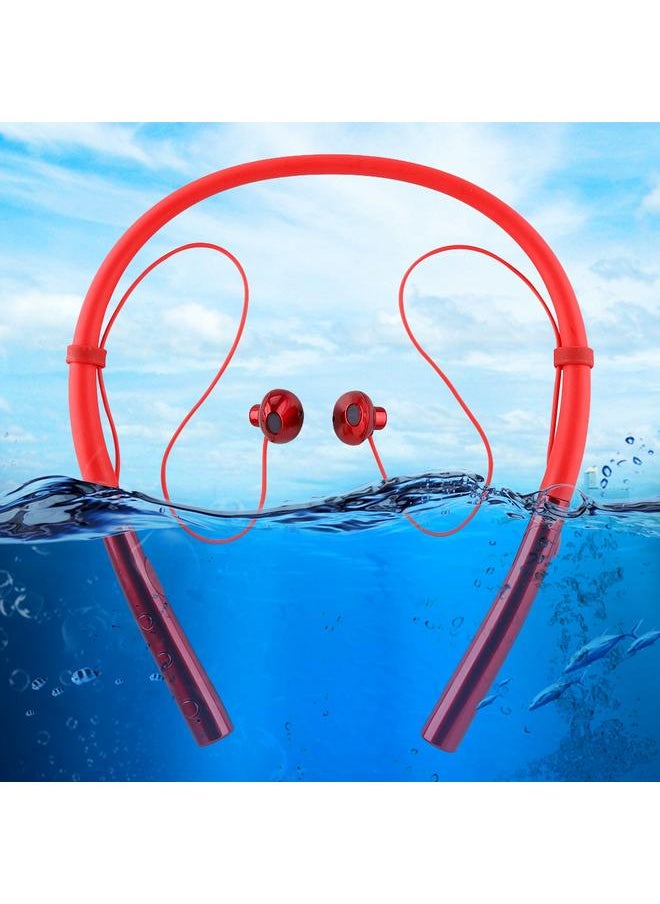 Thoraya V4.2 Bluetooth Headphones Waterproof HBQ Q14 Flexible Neckband Magnetic Design Headset(Red)  - Image 4