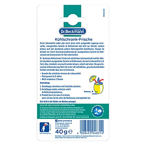 Dr. Beckmann Refrigerator Fresh | Fridge Deodorant | Neutralises Odours Effectively | with Natural Lime Extract and Organic Alcohol | 40 g - Image 3