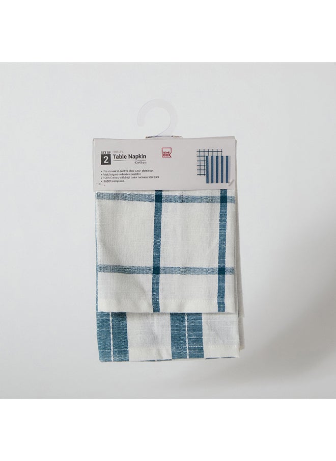 Home Box Home Box Harley Azure Cotton 2-Piece Table Napkin Set 40 x 40 cm  - Image 5