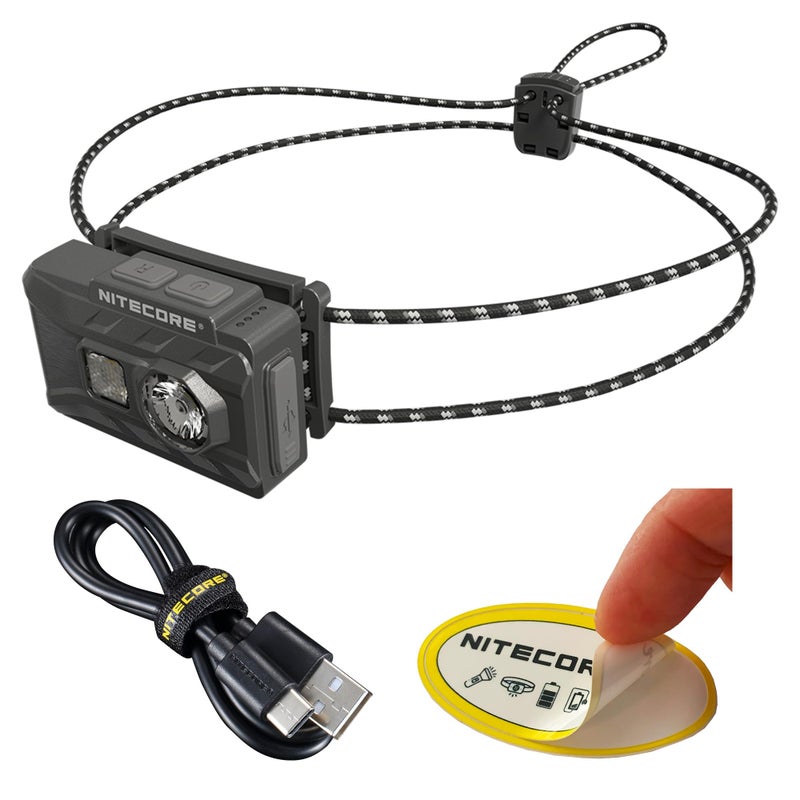Nitecore NU20 Classic Ultralight Headlamp 360 Lumen USBC Rechargeable Lightweight for Backpacking Camping Running with Auxilary White and Red Light