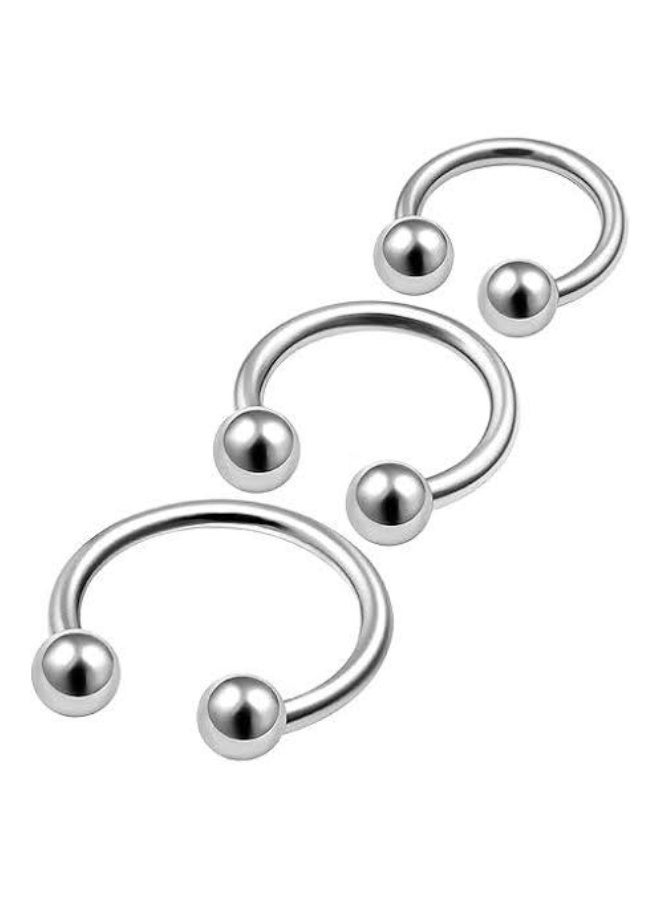 Forbidden Body Jewelry Horseshoe Septum Rings Internally Threaded Small Nose Hoop Surgical Steel (3PCS) SPHS5 - Image 2
