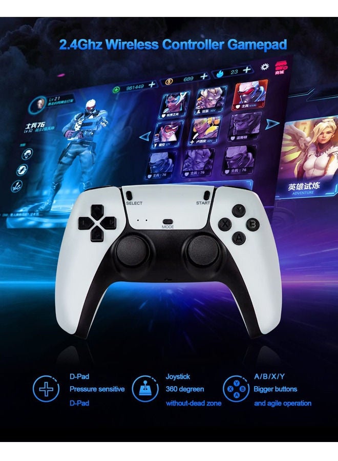 Retro Game Console, Plug and Play Video Games Built-in 12000+ Classic Game 4K Ultra HD Game Stick with 2.4G Wireless Joystick Controller Supports 20+ Emulators