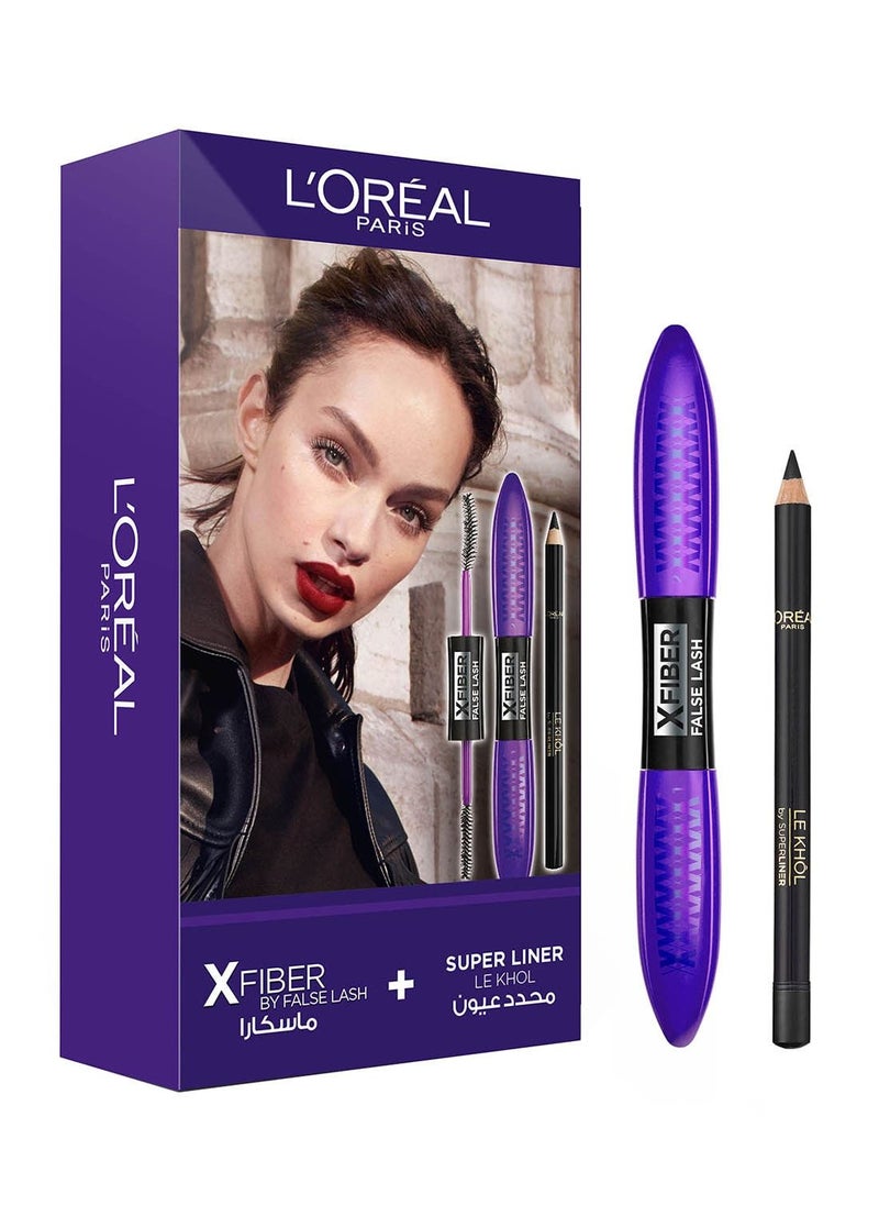 L'OREAL PARIS - False Lash XFiber Mascara + Le Khol Eyeliner - Image 1
