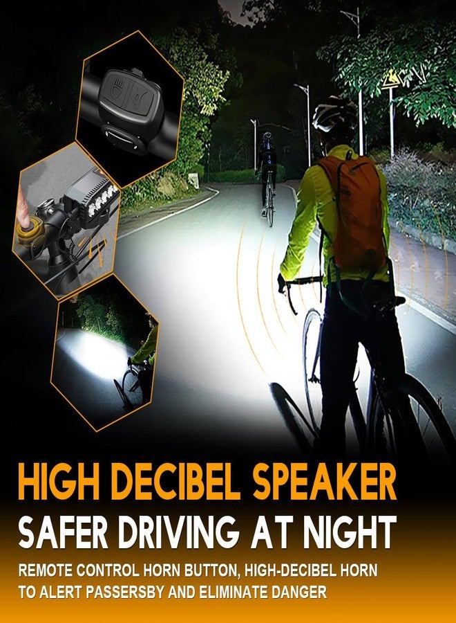 Sidaqi Bike Light 28LED USB Rechargeable Bicycle Headlight with Horn 7 Modes Waterproof Super Bright Bike Lights for Night Riding, Bicycle Bike Headlight for Mountain Off-Road Cycling - Image 4