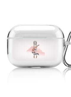 Classic Clear printed Case for Apple AirPods Pro 2nd Generation Thin Transparent Cover [Designed for Apple AirPods Pro 2nd Generation] - Rockstar Girl