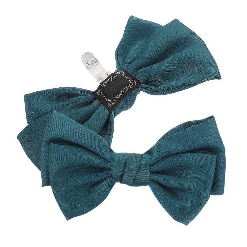1 Pair Shoe Clips: Removable Elegant Wedding Party Buckle Heels Shoe Charms Bag Clothing Hair Accessories for Women Girls Dark Green - Image 4