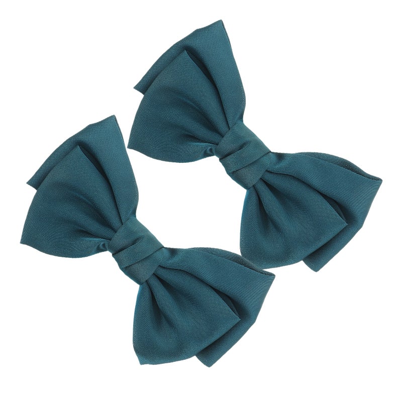 1 Pair Shoe Clips: Removable Elegant Wedding Party Buckle Heels Shoe Charms Bag Clothing Hair Accessories for Women Girls Dark Green - Image 3