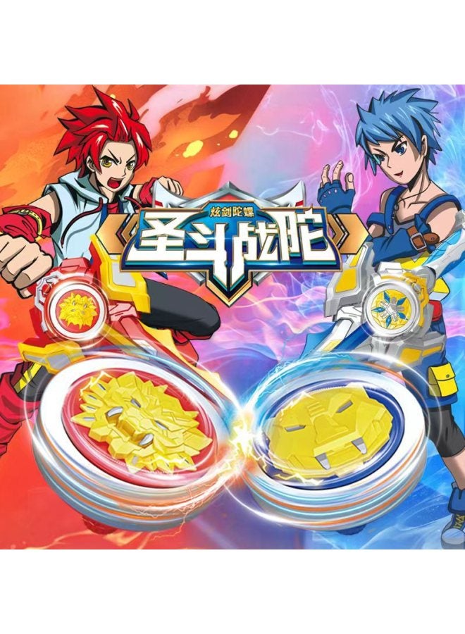 Cool Holy Fighting Top Sword 2 Color Children Top Boy Fighting Sword Rotating Tuo Snail Sword Toy Alloy Light-Color:HZY777-31 Shengdou Zhantuo/alloy Gyro (gyro With Light) - Image 4