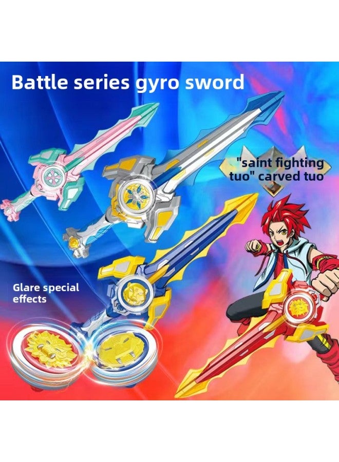 Cool Holy Fighting Top Sword 2 Color Children Top Boy Fighting Sword Rotating Tuo Snail Sword Toy Alloy Light-Color:HZY777-31 Shengdou Zhantuo/alloy Gyro (gyro With Light) - Image 5