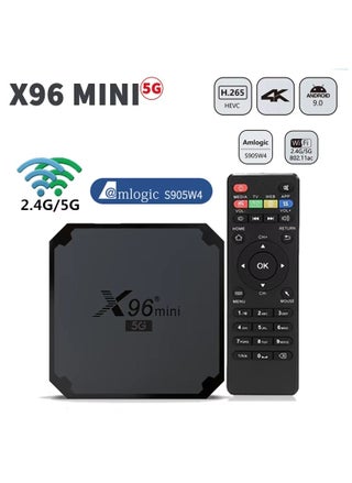 X96 Mini 5G Android TV Box, 2GB RAM + 16GB ROM, Android 9.0, Amlogic S905W4, Dual WiFi 2.4G/5G, 4K Media Player, H.265 10bit Smart TV Box X96 Mini 5G - pzsku/Z1AEDC4E6BC83C79F0198Z/45/_/1732317844/705bc7a3-becf-4cde-9b5d-881f3f0ca709