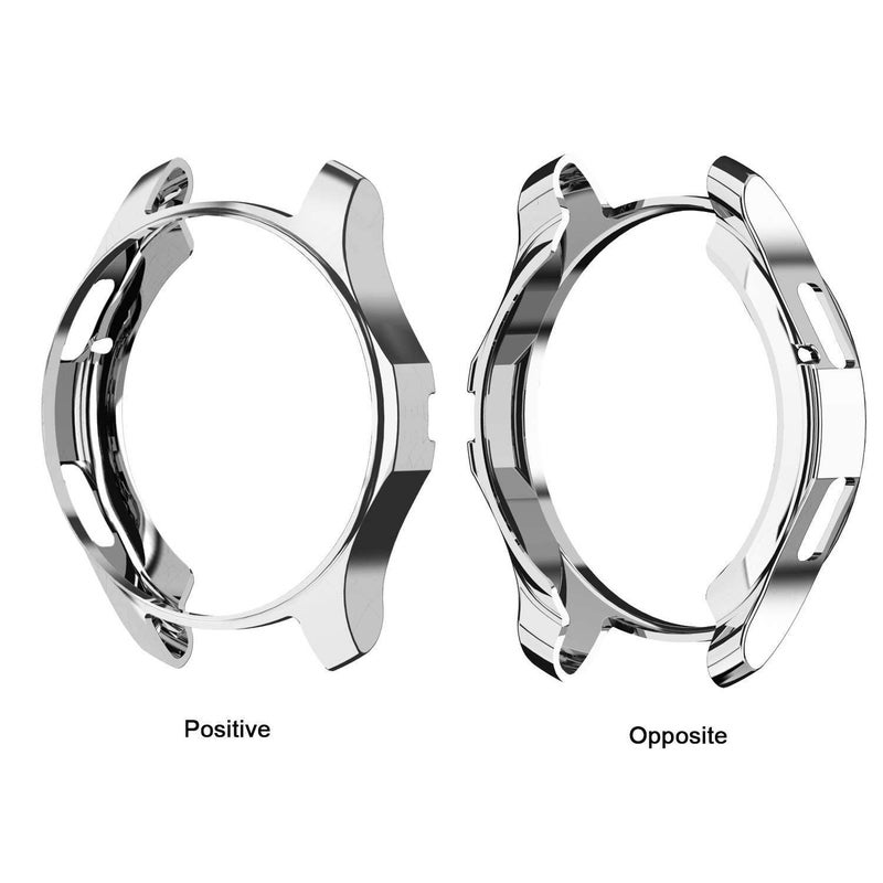 Coverking Cellular SM-R805 TPU Soft Smartwatch Case For Samsung Galaxy Watch (46mm, Silver) - Image 2