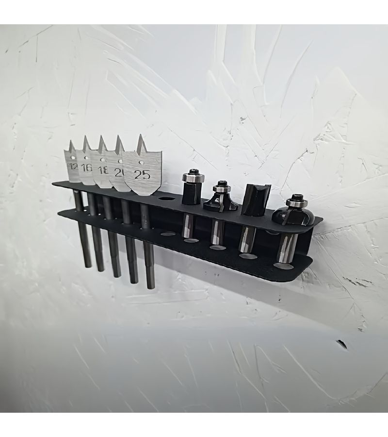 Specialized Iron Metal Storage Rack For Screwdrivers Milling Cutters And Drill Bits With Clear Categorization And Quick Access For Workbench Tidying Utility Shelves - Image 4