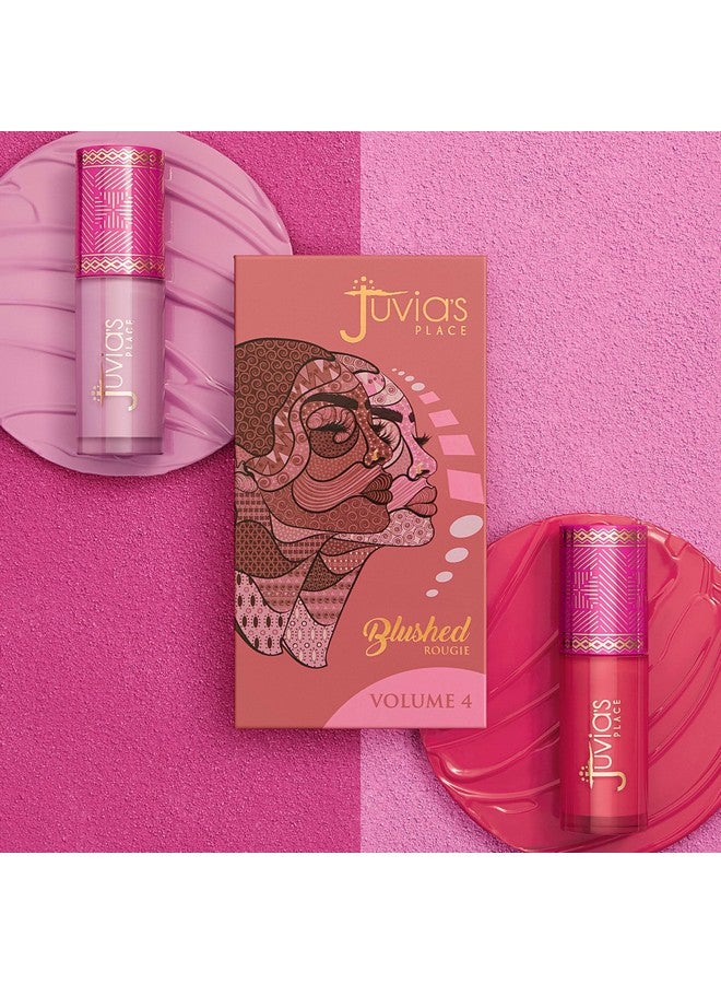Juvia's Place Blushed Duo Blush Volume4 - Two Tone Pigmented Buildable Pressed Mineral Powder - Rosy Natural Cheeks Matte Fresh Finish for All Skin Color - Image 4