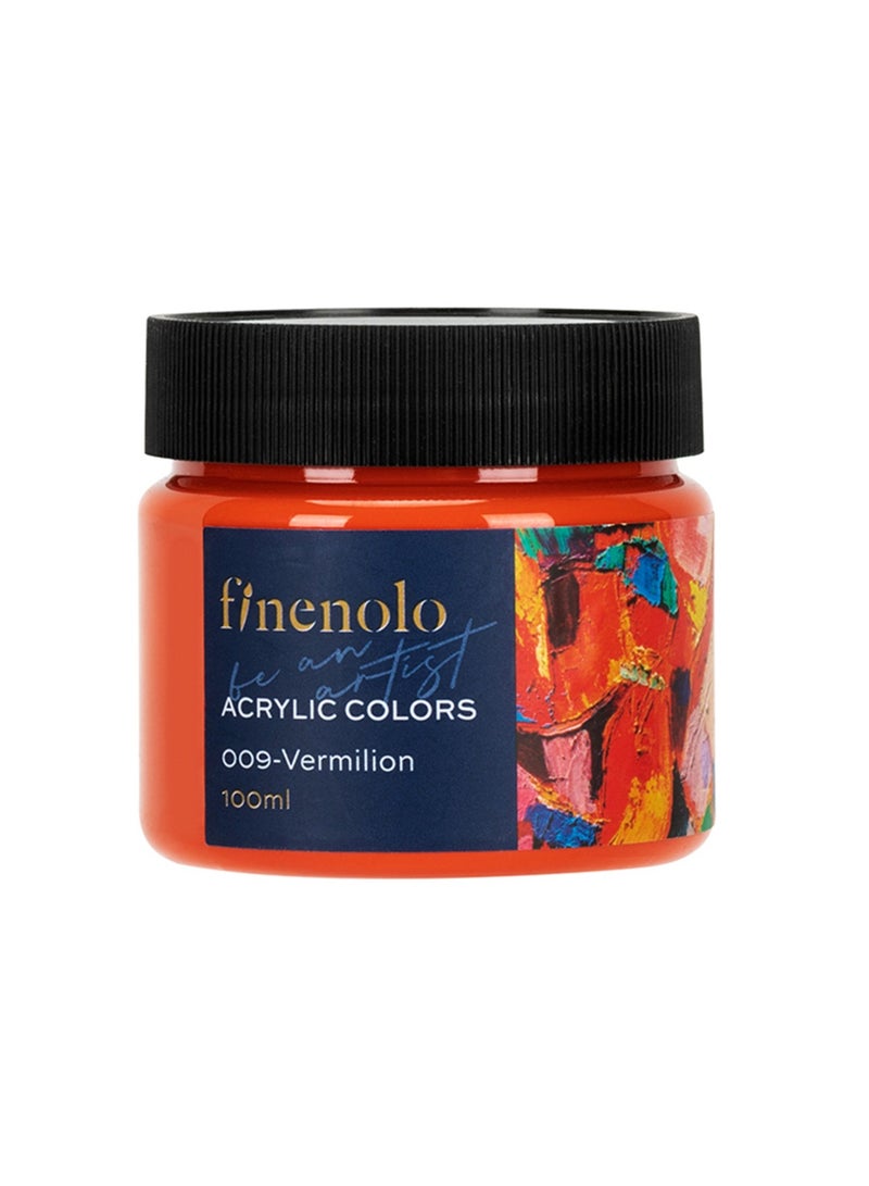 Deli Finenolo Acrylic Color 100ml Content Vermilion - Image 1