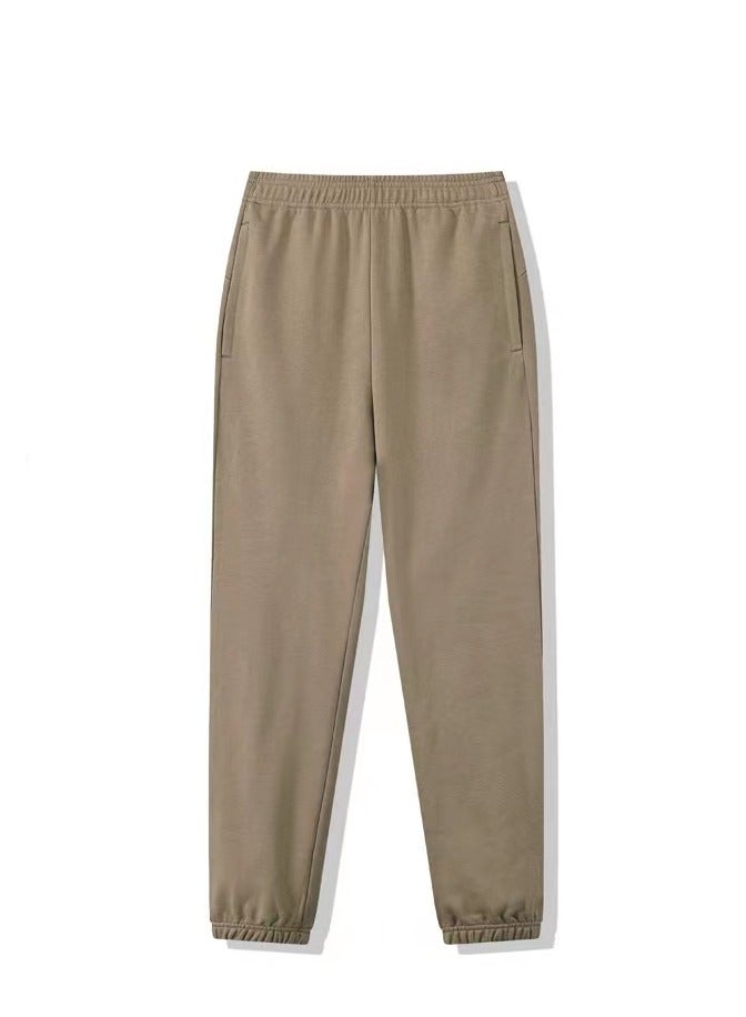 Loquat New Men's Trousers Solid Color Thick Casual Sweatpants