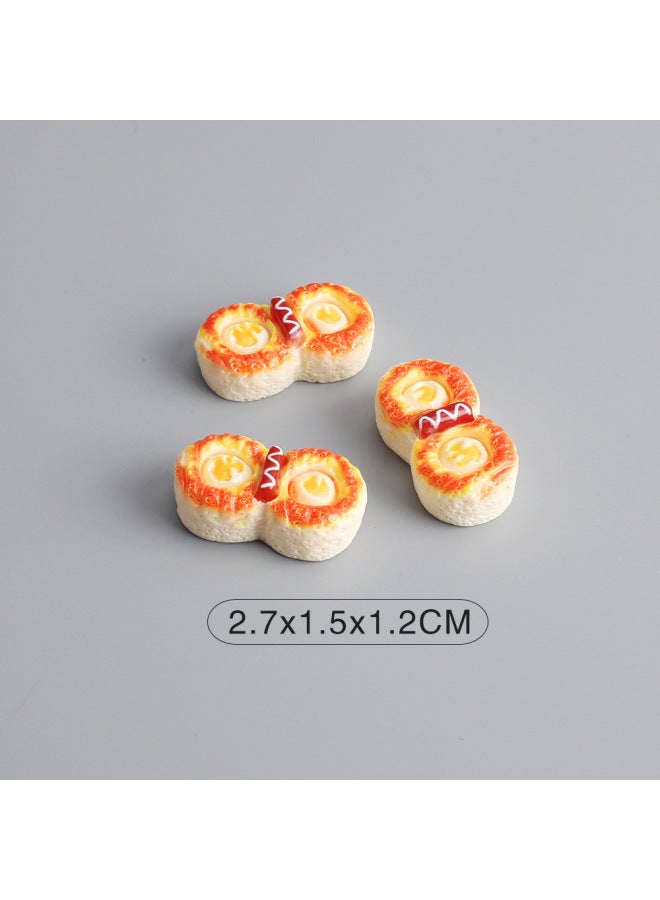 Mini Bread Rack Miniature Simulation Bread Food Play Dessert Model Ornaments Resin Food Children's Play Toys-Color:Xy13-one Bread  - Image 1