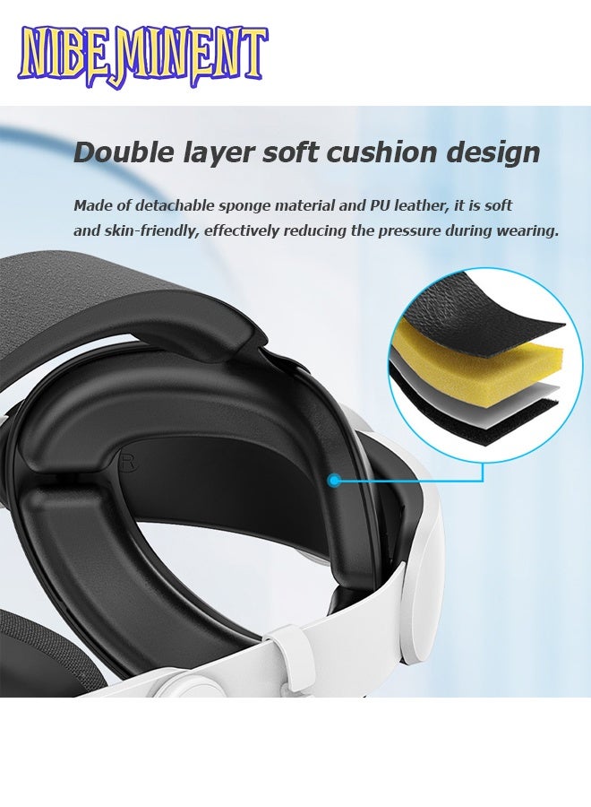NIBEMINENT Head Strap Compatible with Meta Quest 3/3S, Adjustable Headband Replacement Strap for Oculus Quest 3  - Image 4