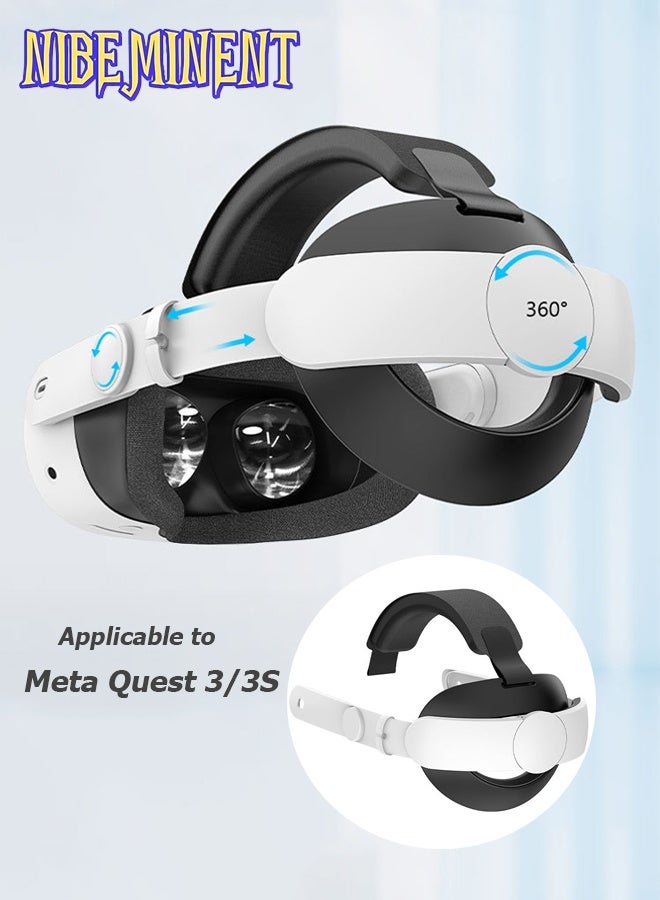 NIBEMINENT Head Strap Compatible with Meta Quest 3/3S, Adjustable Headband Replacement Strap for Oculus Quest 3  - Image 1