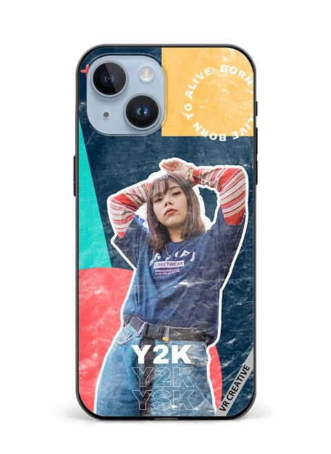 Protective Case Cover For Apple iPhone 15 Plus Y2K Design  Multicolour