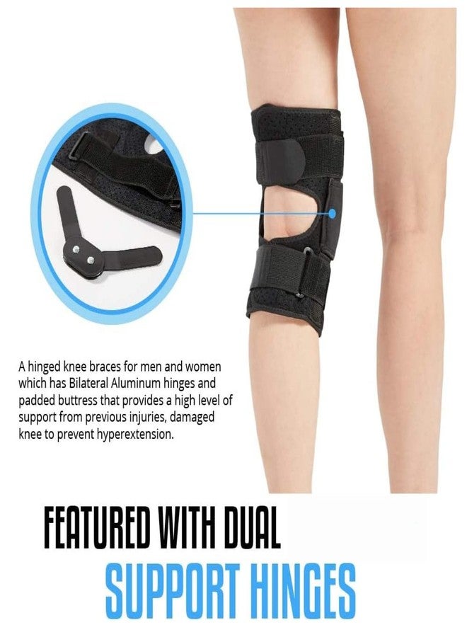 GAARA INDIA Adjustable Hinged Knee Brace with Extra Velcro for Firm Support, Knee Support for Men & Women for Knee Pain Relief, Torn Meniscus, ACL, MCL (Single, Free Size) - Image 2