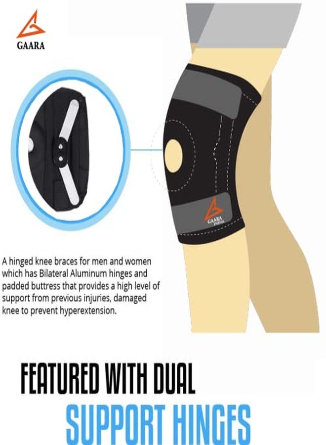GAARA INDIA Adjustable Hinged Knee Brace with Extra Velcro for Firm Support, Knee Support for Men & Women for Knee Pain Relief, Torn Meniscus, ACL, MCL (Single, Free Size) - Image 3