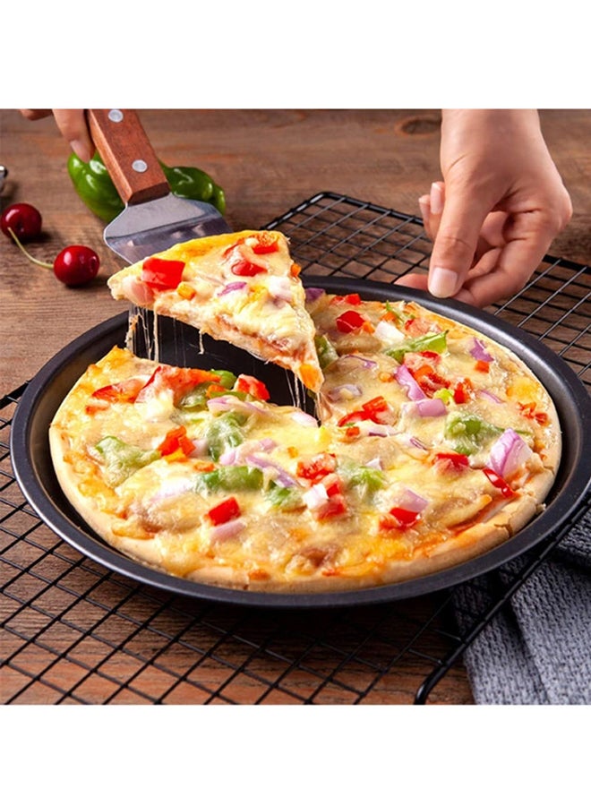 3-Piece Non-Stick Pizza Pan Multicolor - Image 4
