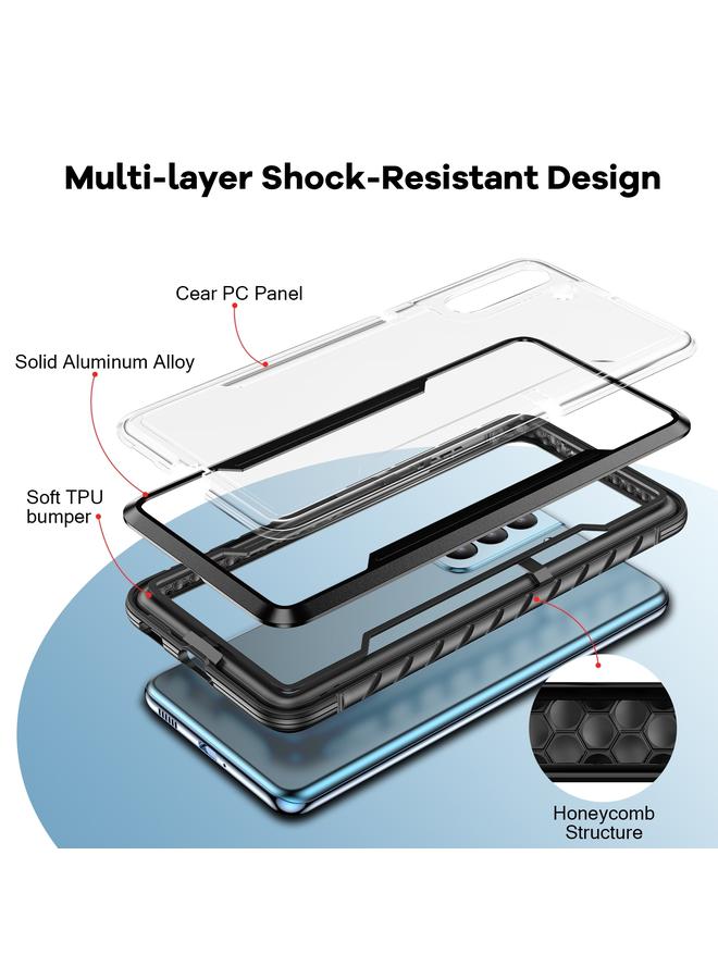إيباكي جراب لهاتف Samsung Galaxy S22 5G Thunder Series بإطار من الألومنيوم + مصد TPU + جراب شفاف مقاوم للصدمات من البولي كربونات - Image 3