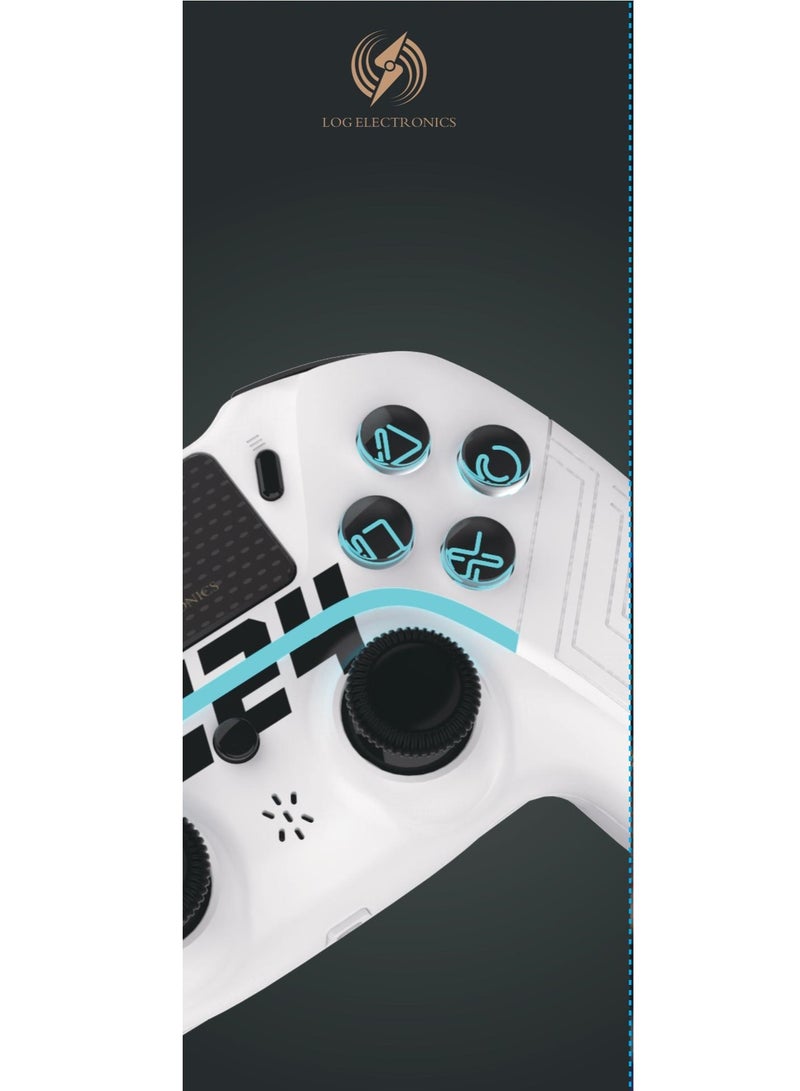 Log Electronics PS4, PS3, PC, iOS, Android Wireless Controller Black FC 24 Edition With Charging Cable - Image 3