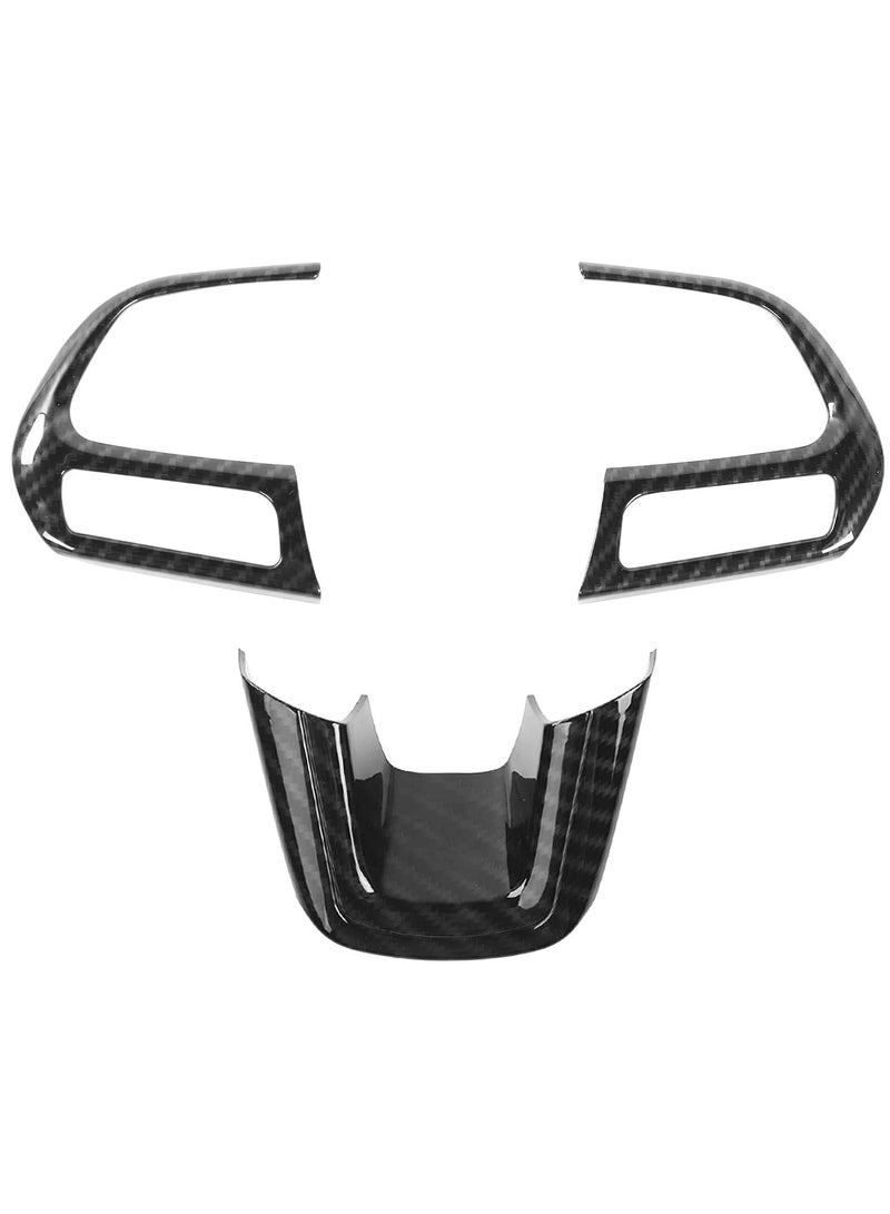 SYOSI Car Steering Wheel Carbon Fiber Grain Cover Trim Interior Accessories, for Jeep Renegade 2015-2019 and Jeep Compass 2017-2019, 2pcs  - Image 4