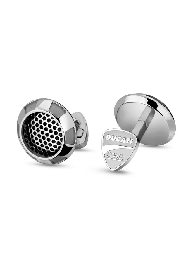 Ducati Corse Passione Silver and Grey Luxury Cufflinks For Men