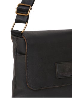STORYTELLER Build Vegan Leather Crossbody Sling Bag Casual Daypack for Business and Casual Travel Black  - Image 4