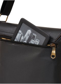 STORYTELLER Build Vegan Leather Crossbody Sling Bag Casual Daypack for Business and Casual Travel Black  - Image 5