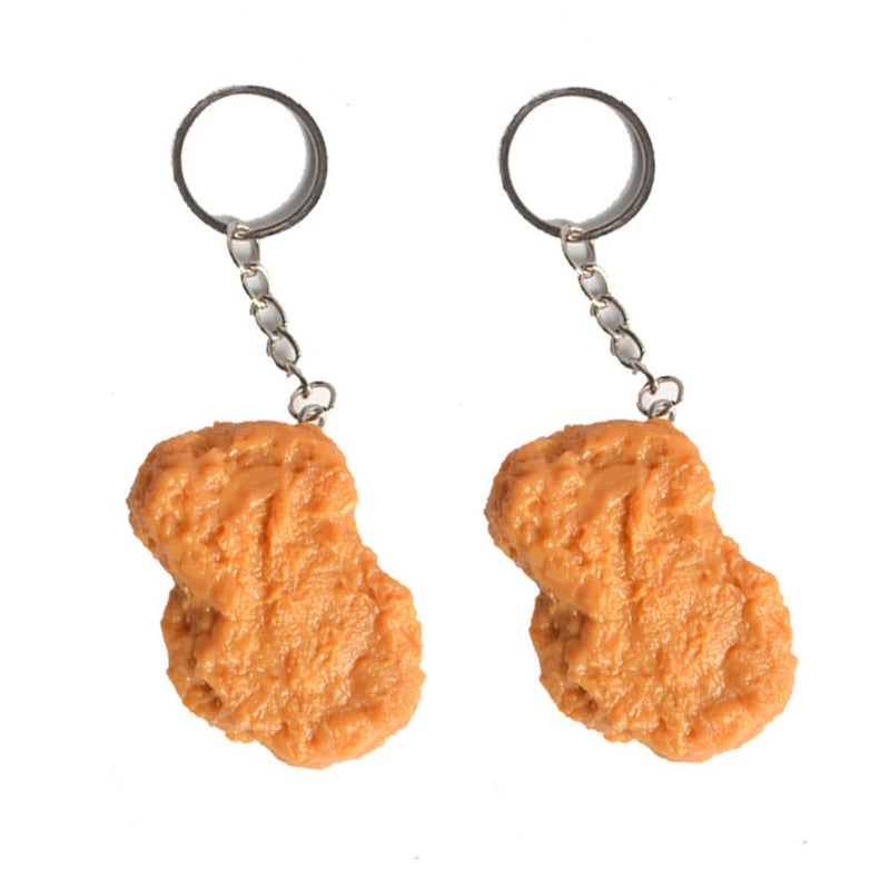 Simulated chicken keychain  yellow  2PC
