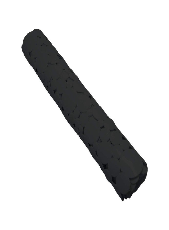 BLEQYS سجادة حمام من مادة PVC مانعة للانزلاق من BLEQYS®، مزودة بأكواب شفط (أسود، 70 سم × 38 سم) - Image 3