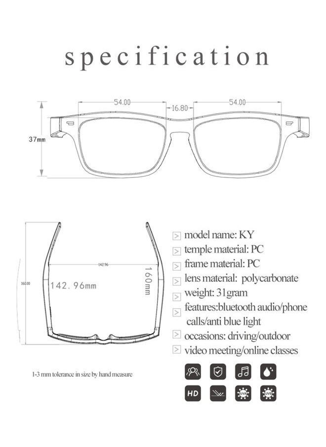 NIBEMINENT Wirelessly BT Light Blocking Smart Audio Glasses Black  - Image 2