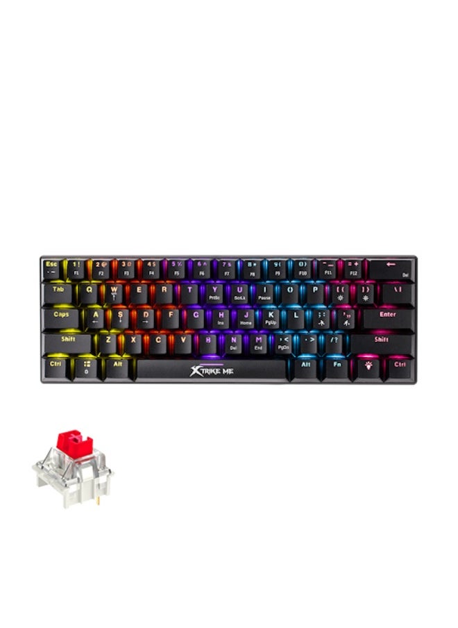 GK916 Gaming Mechanical Keyboard - Red Switches - Rainbow LED Lighting