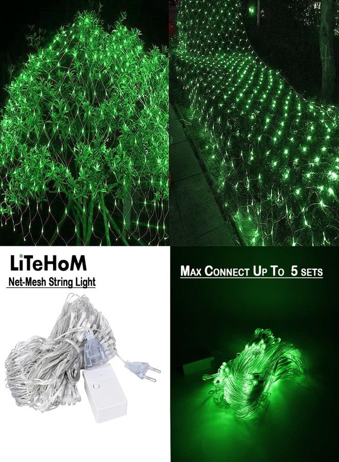 Litehom أضواء خيطية شبكية LED من لايت هوم - أضواء ديوالي LED لتزيين المنزل 6.6 قدم × 6.6 قدم 144 مصباح LED (شبكة خضراء 2 × 2) - Image 5