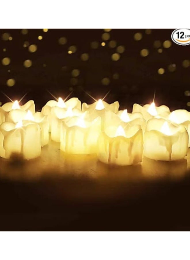 12 pieces - Temporary tea light candles, flameless - Image 1