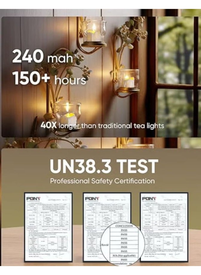 12 pieces - Temporary tea light candles, flameless - Image 3