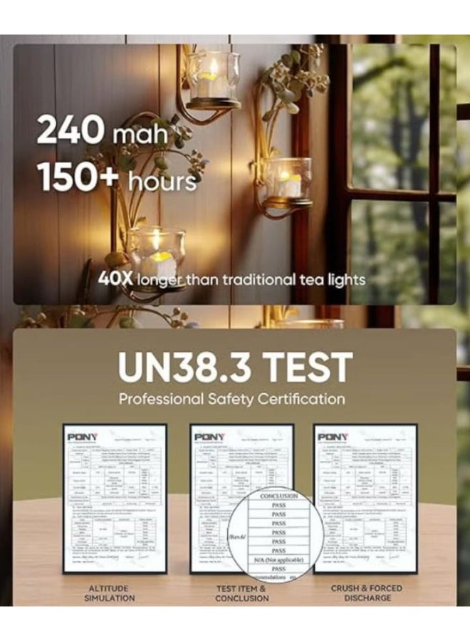 12 pieces - Temporary tea light candles, flameless - Image 4