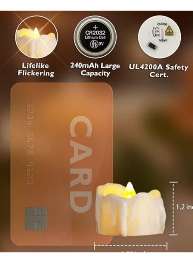 12 pieces - Temporary tea light candles, flameless - Image 5