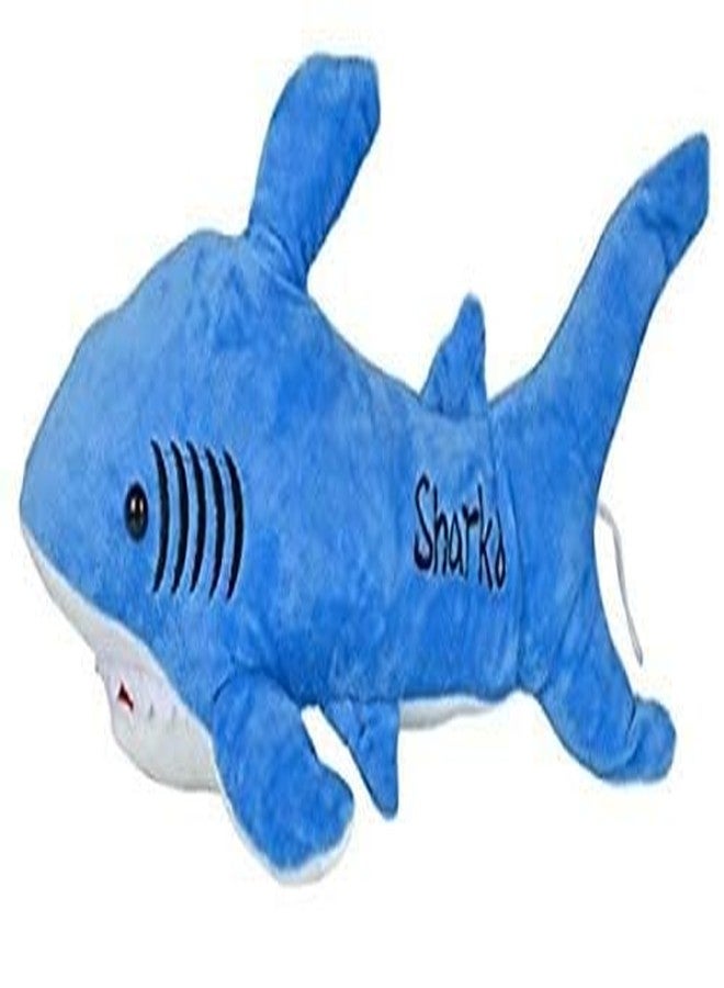 CHIRKUT Shark Cute Stuffed Plush Soft Toy for Kids Lovable Huggable Perfect Present for Birthday, Babies & Children || Size: 40cm, Color: Blue - Image 1
