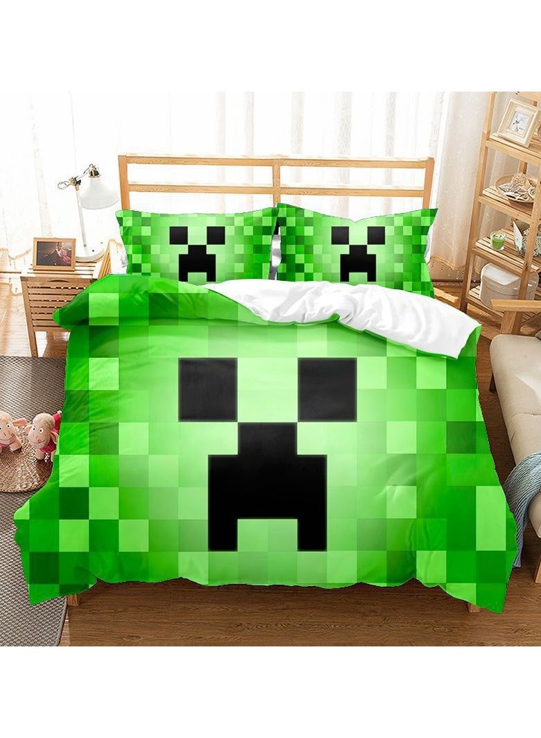 Minecraft Game Peripheral Bedding Three-Piece Set 200*200cm - Image 1