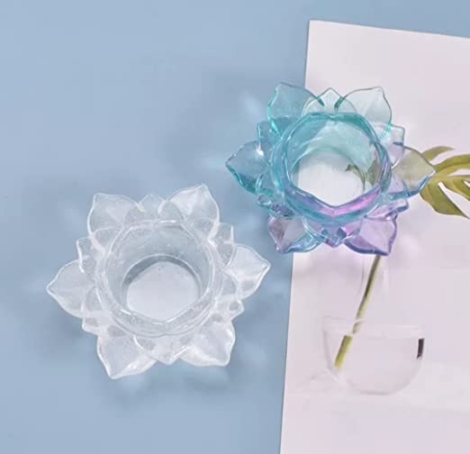BanteyBanatey BanteyBanatey Resin Art Silicone Casting Mould Epoxy Mold Silicon Jewellery Moulds DIY Coaster Molds Tea Light Lotus Flower Diwali Shape Pack of 1 