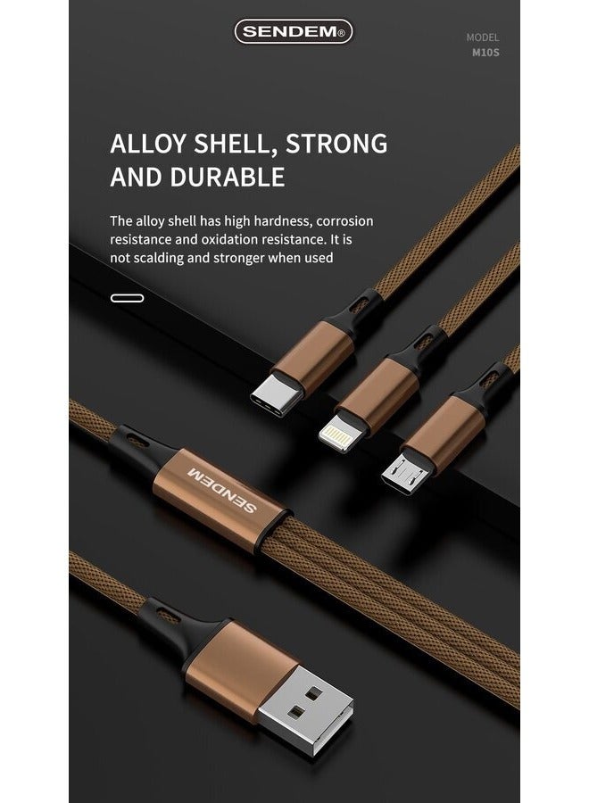 سيندم كابل الشحن السريع 3 في 1 بمنفذ لايتننج ونوع سي وميكرو - Image 5