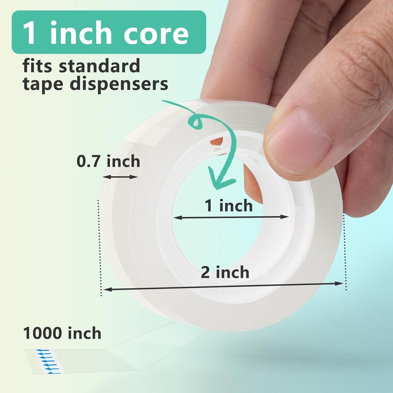 OWLKELA 16 Rolls Transparent Tape Refills, Clear Tape, All-Purpose Transparent Glossy Tape for Office, Home, School - Image 2