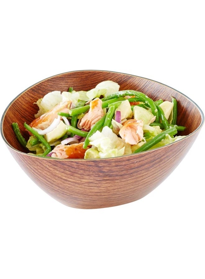 Evelin Triangular Serving Bowl – 12 cm Food-Safe Durable Plastic with Elegant Wood-Look Finish – Ideal for Serving Fruit, Rice, Salads, Snacks, and Side Dishes – Scratch-Resistant, Break-Resistant, Non-Stick Design – Practical and Stylish Tableware for Daily Use, Parties, Picnics, Camping, Travel, Home, Office, and Restaurant – Space-Saving, Easy to Handle and Clean - Image 2