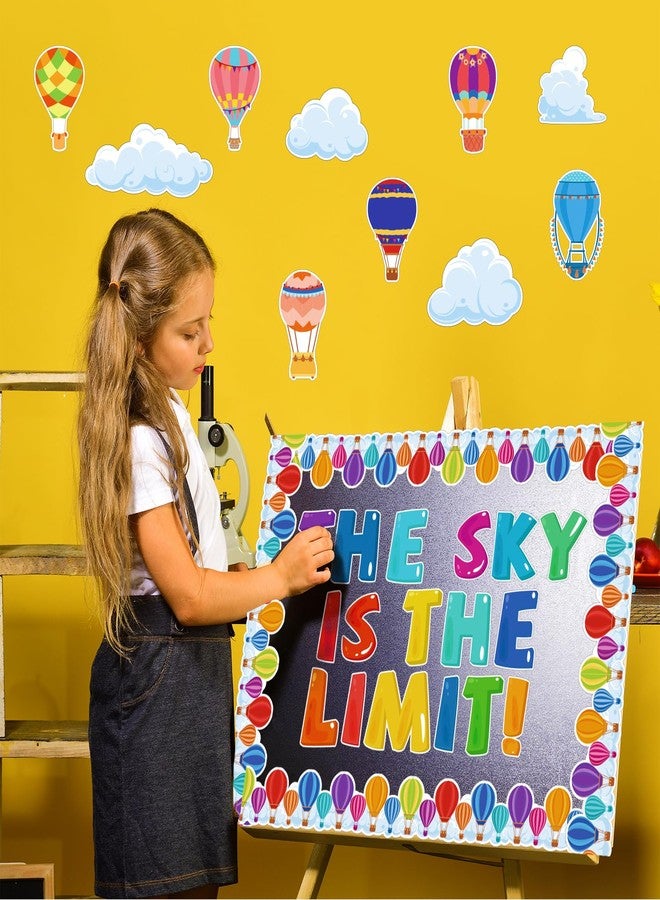 Kepeel Hot Air Balloon Classroom Bulletin Board Decorations with Inspirational Sayings, The Sky is The Limit Art Cutouts for Kids Back to School Kindergarten Classroom Office Nursery Party Supplies - Image 5