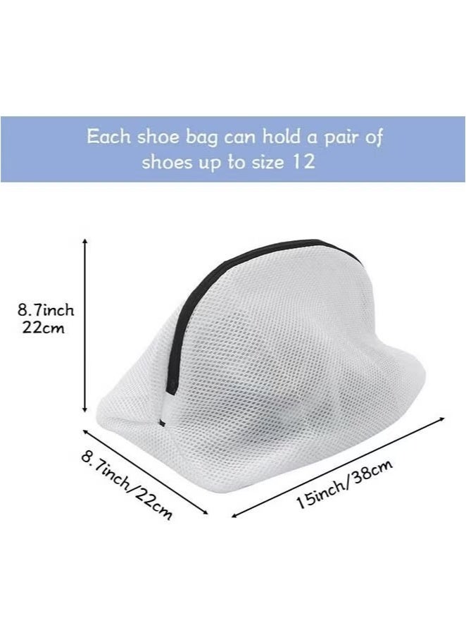 كيس غسيل الأحذية مجموعة من 3 أكياس غسيل أحذية شبكية قابلة لإعادة الاستخدام مناسبة للأحذية الرياضية أحذية الجري مناسبة للرجال - Image 2